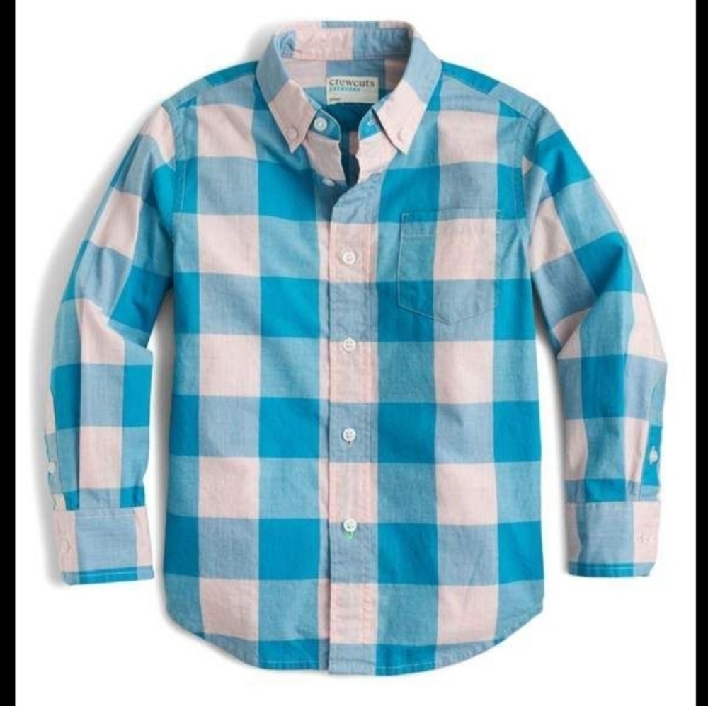 CREWCUTS by J.CREW Plaid Long Sleeve Button Up Size 2